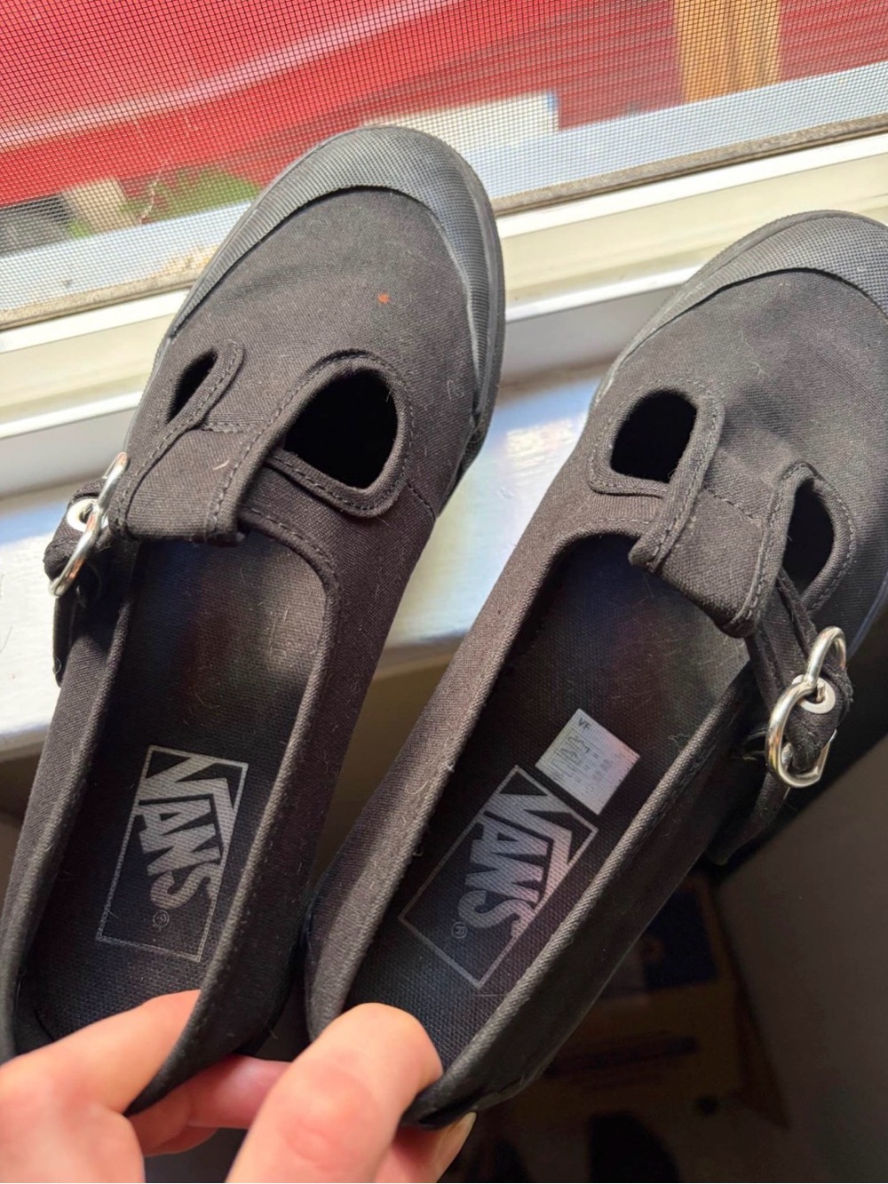 Vans Black Mary Jane Slip-On with Silver Buckle - Picture 5 of 5